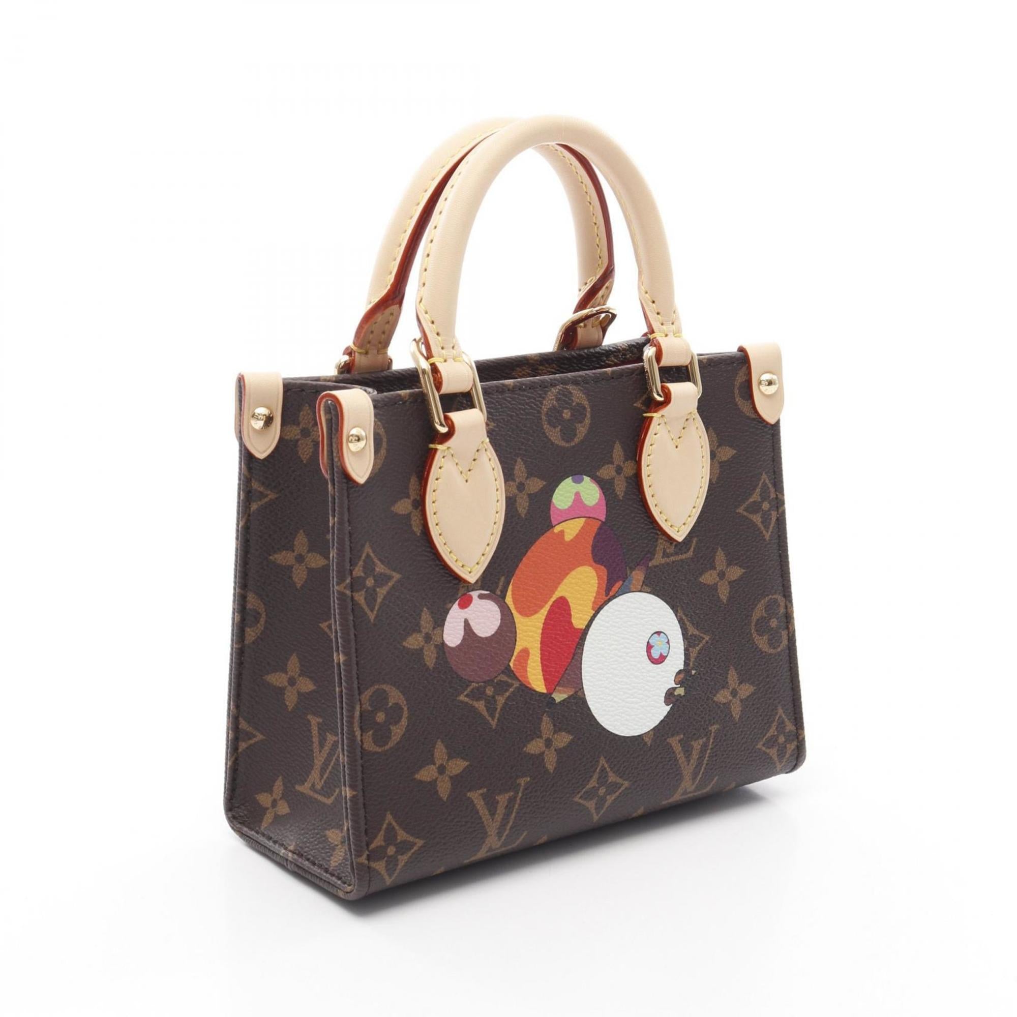 Louis Vuitton Brown Coated Canvas Leather Handbag