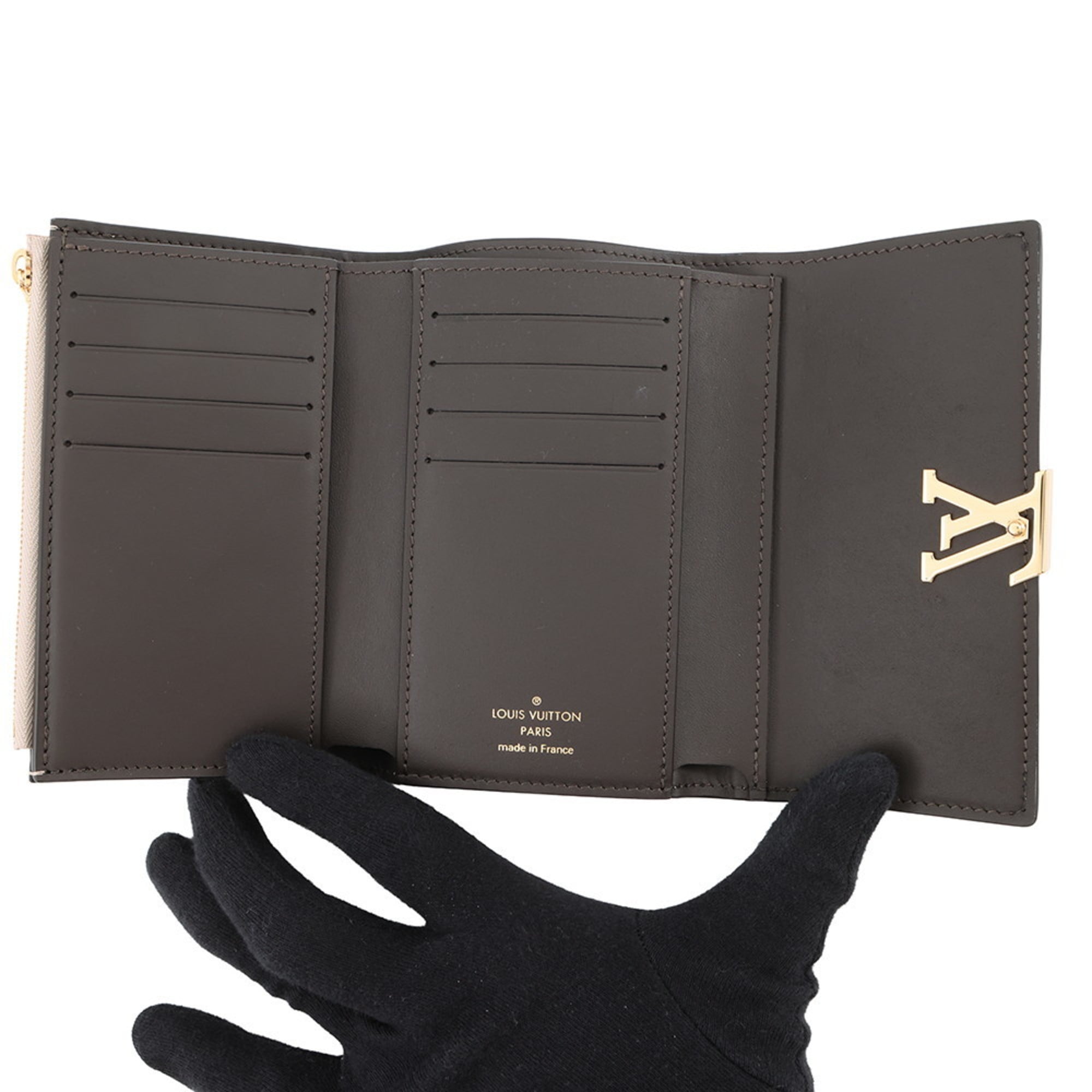 Louis Vuitton Galle Leather Wallet (Tri-Fold)
