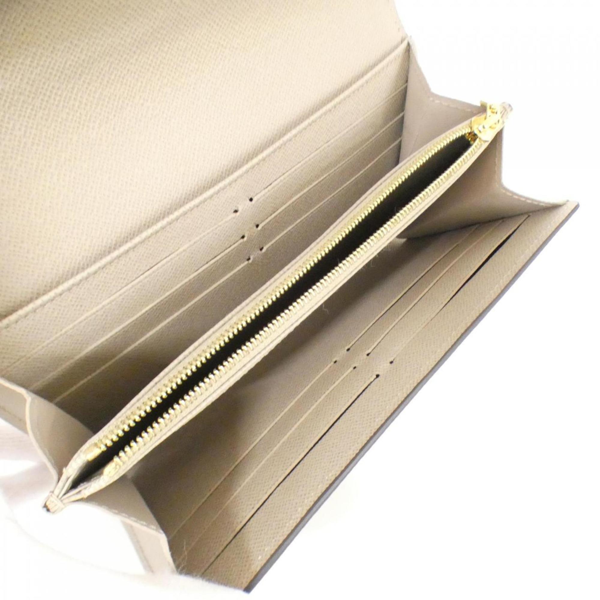 Louis Vuitton Beige Leather Long Wallet