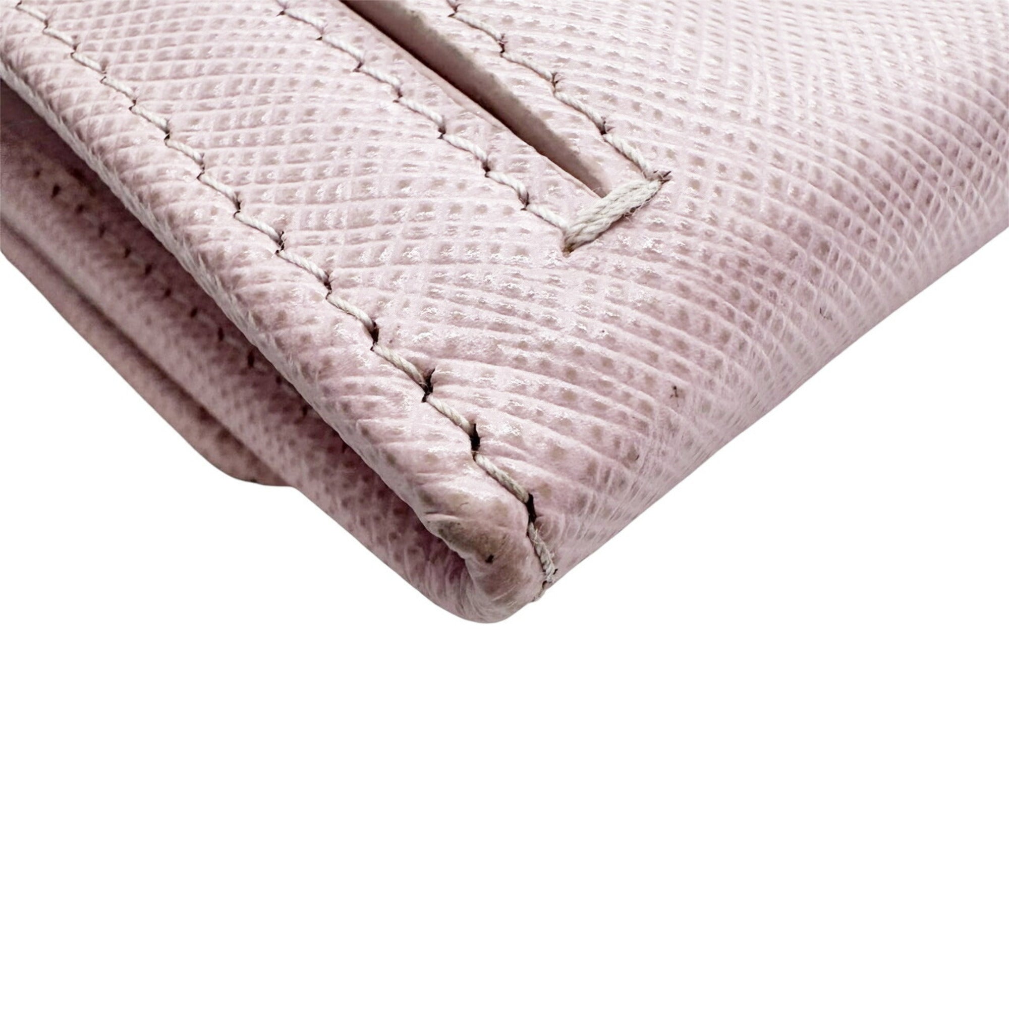 Prada Saffiano Pink Saffiano Long Wallet (Bi-Fold)