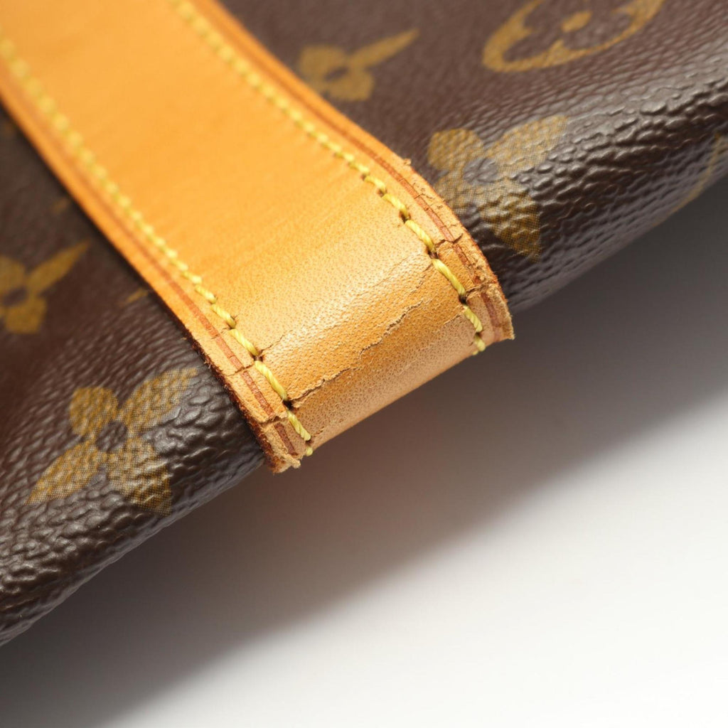 Louis Vuitton Brown Monogram Coated Canvas Leather Boston Bag
