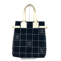 Chanel Black White Canvas Shoulder Bag Tote Bag