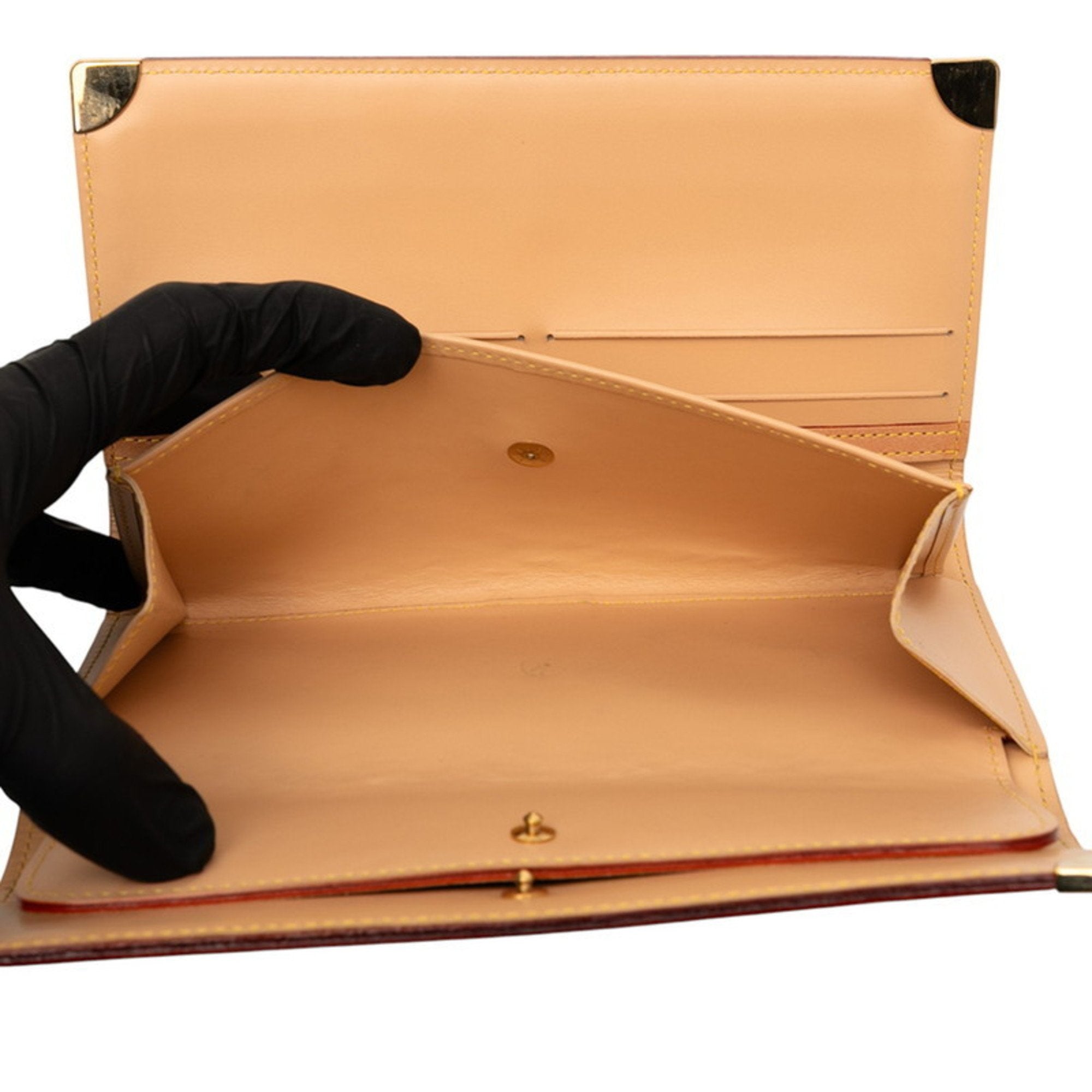 Louis Vuitton Brown Multi-Color Leather Pvc Long Wallet