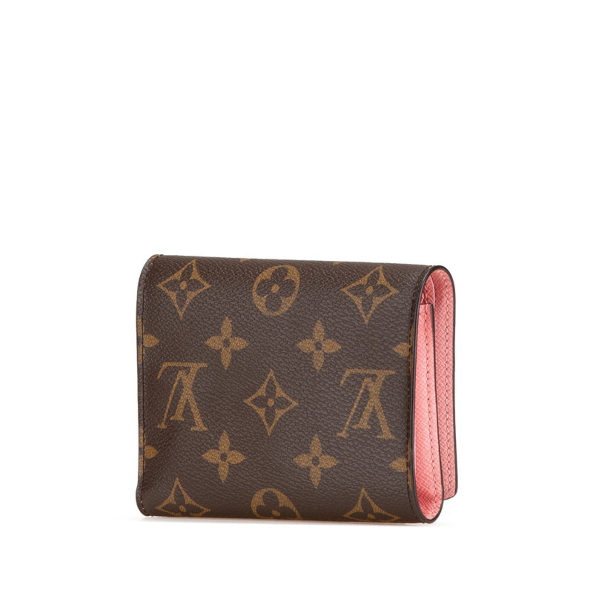 Louis Vuitton Brown Rose Ballerine Pvc Leather Wallet (Tri-Fold)