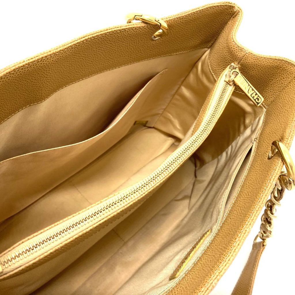 Chanel Beige Leather Tote Bag