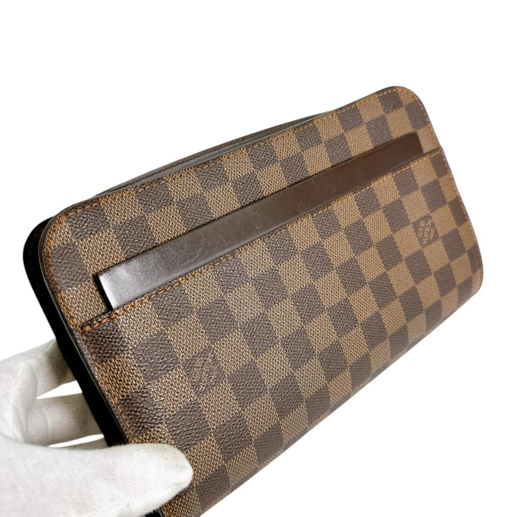 Louis Vuitton Brown Damier Canvas Clutch Bag
