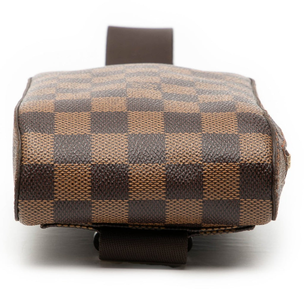 Louis Vuitton Brown Pvc Leather Shoulder Bag Sling Bag