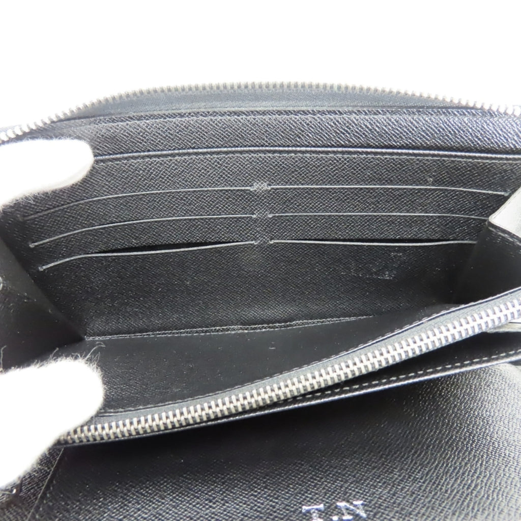 Louis Vuitton Black Gray Damier Graphite Leather Long Wallet