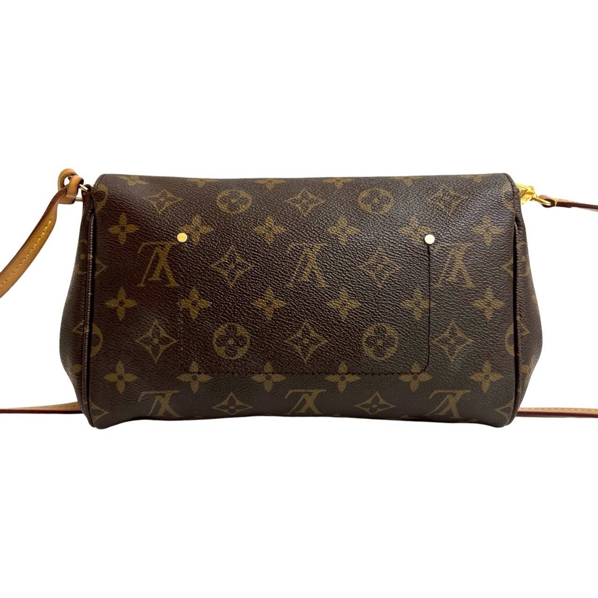 Louis Vuitton Brown Leather Pvc Handbag Pochette Shoulder Bag