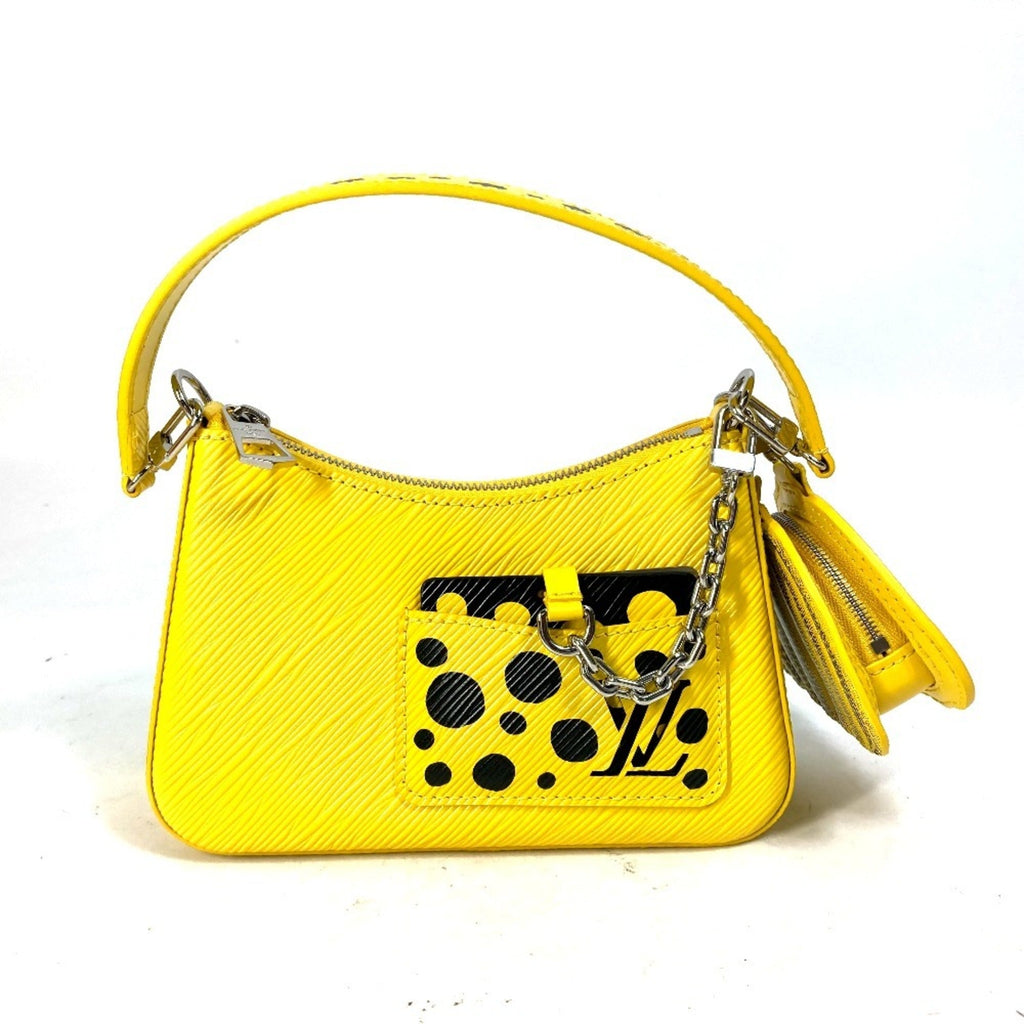 Louis Vuitton Black Jaune Yellow Epi Leather Handbag Shoulder Bag