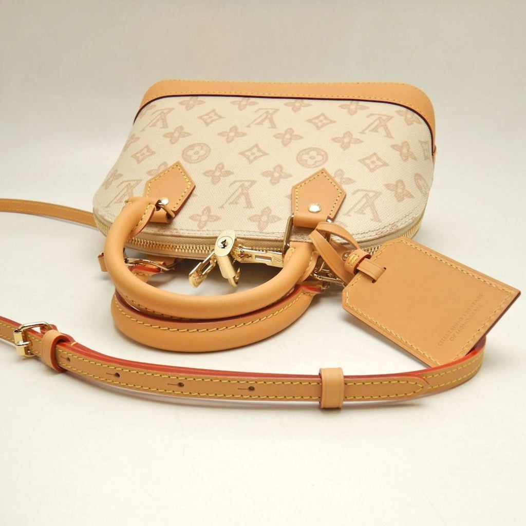 Louis Vuitton Gold Canvas Leather Handbag