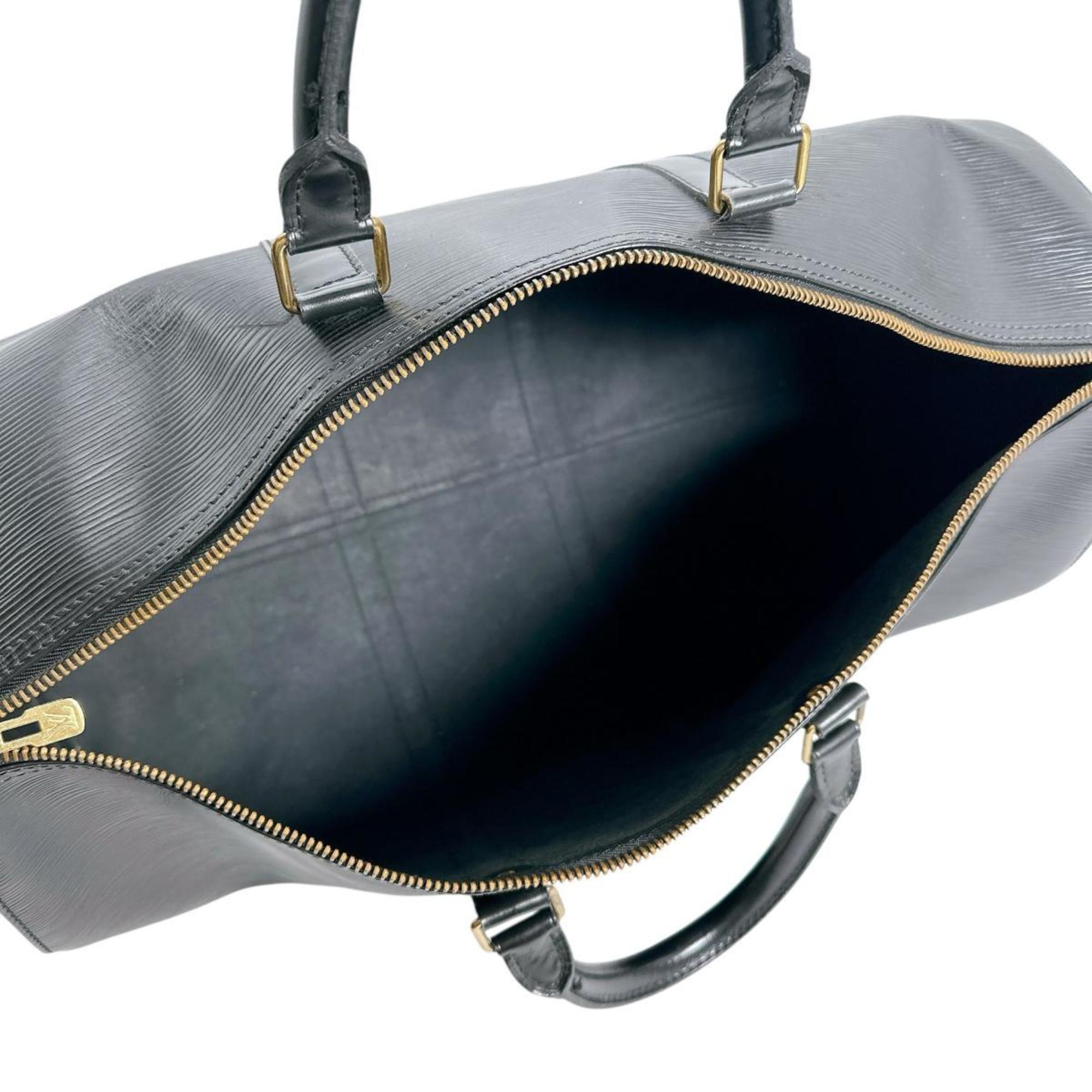 Louis Vuitton Black Epi Leather Boston Bag