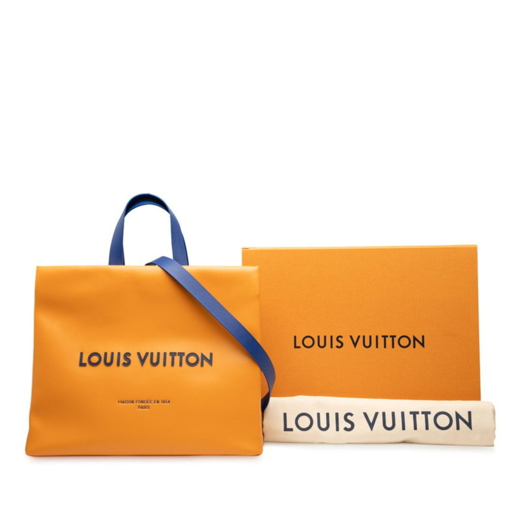 Louis Vuitton Orange Saffron Leather Shoulder Bag Tote Bag