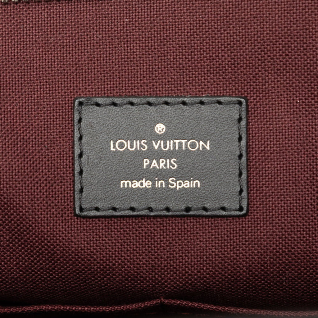Louis Vuitton Black Brown Pvc Leather Handbag Shoulder Bag