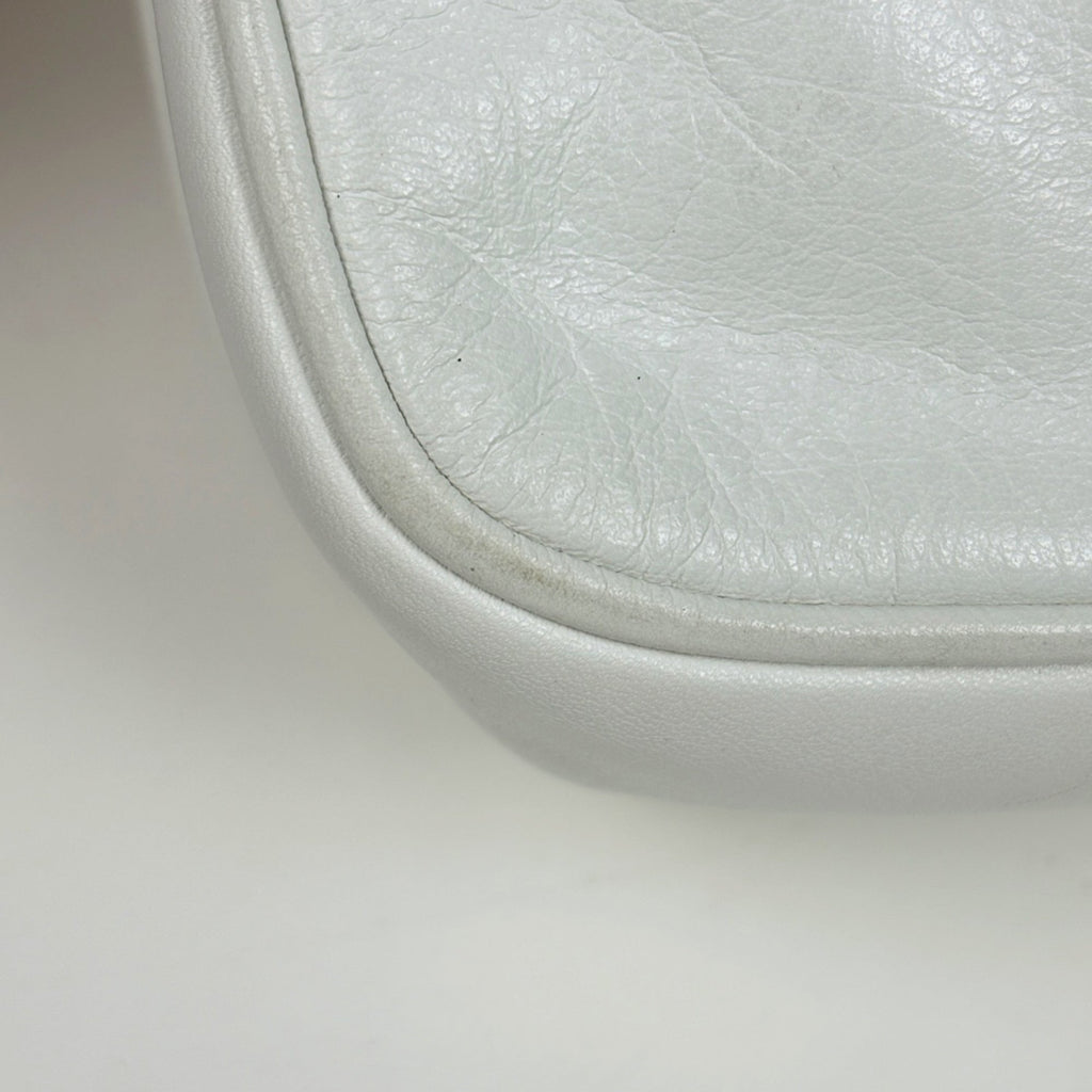 Celine White Leather Shoulder Bag