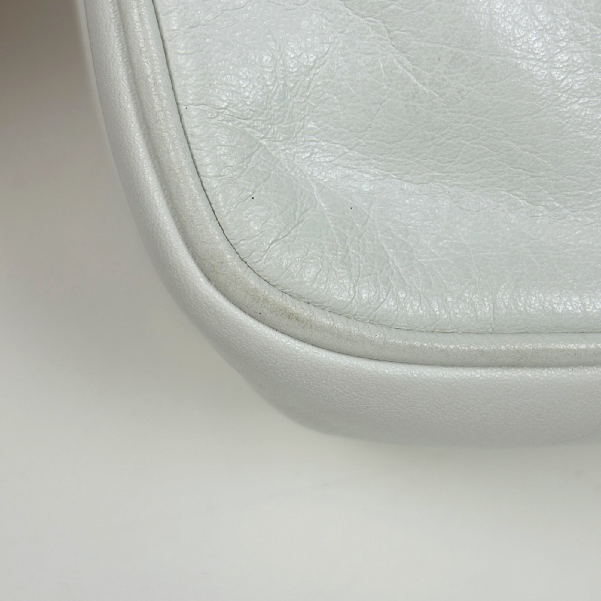Celine White Leather Shoulder Bag