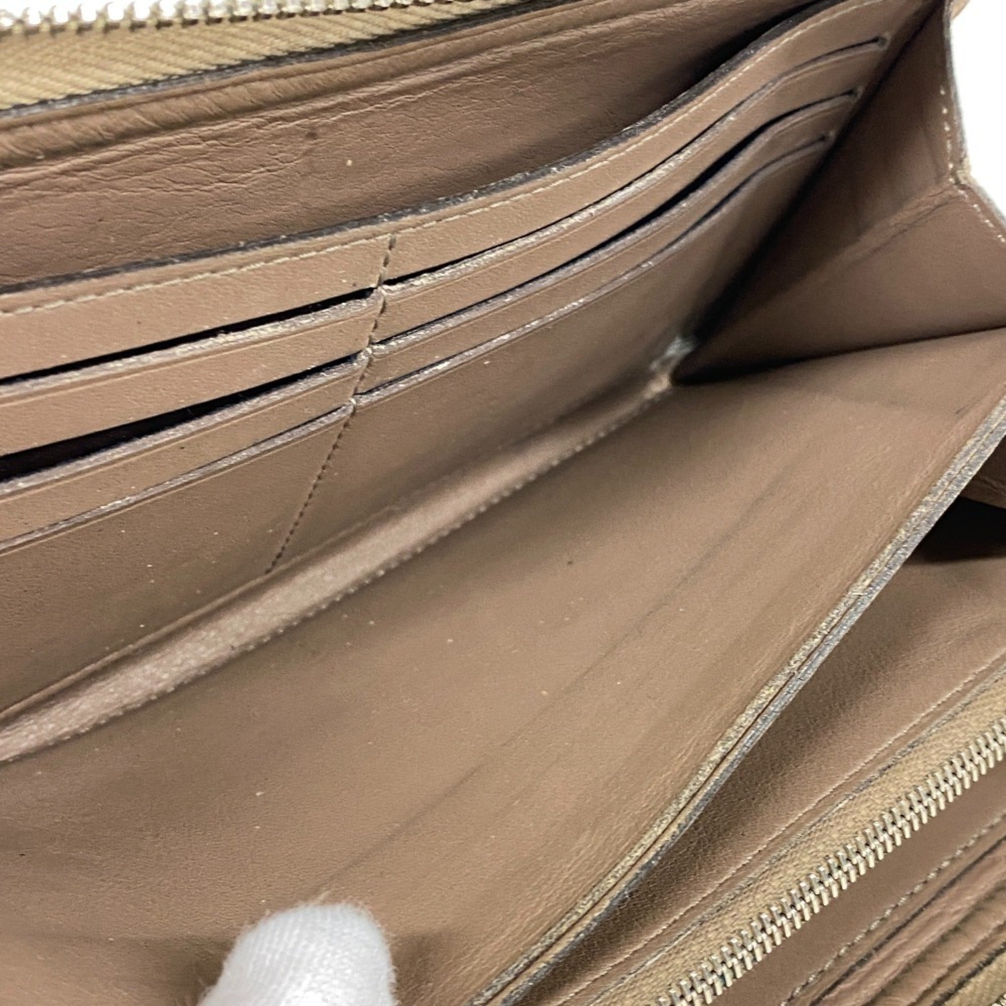 Louis Vuitton Parnassea Beige Leather Long Wallet