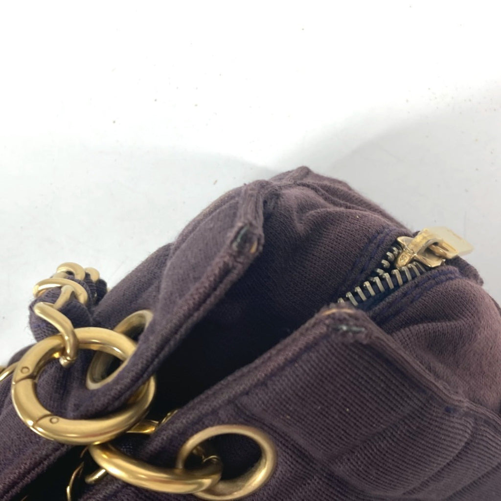 Chanel Purple Jersey Shoulder Bag