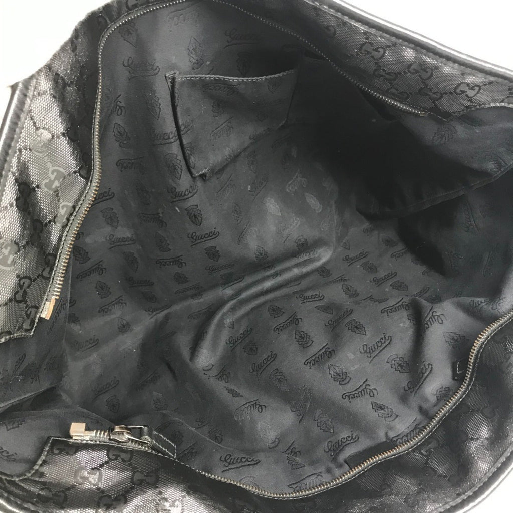 Gucci Gg Imprimé Black Gg Imprimé Shoulder Bag Tote Bag (Pre-Owned)