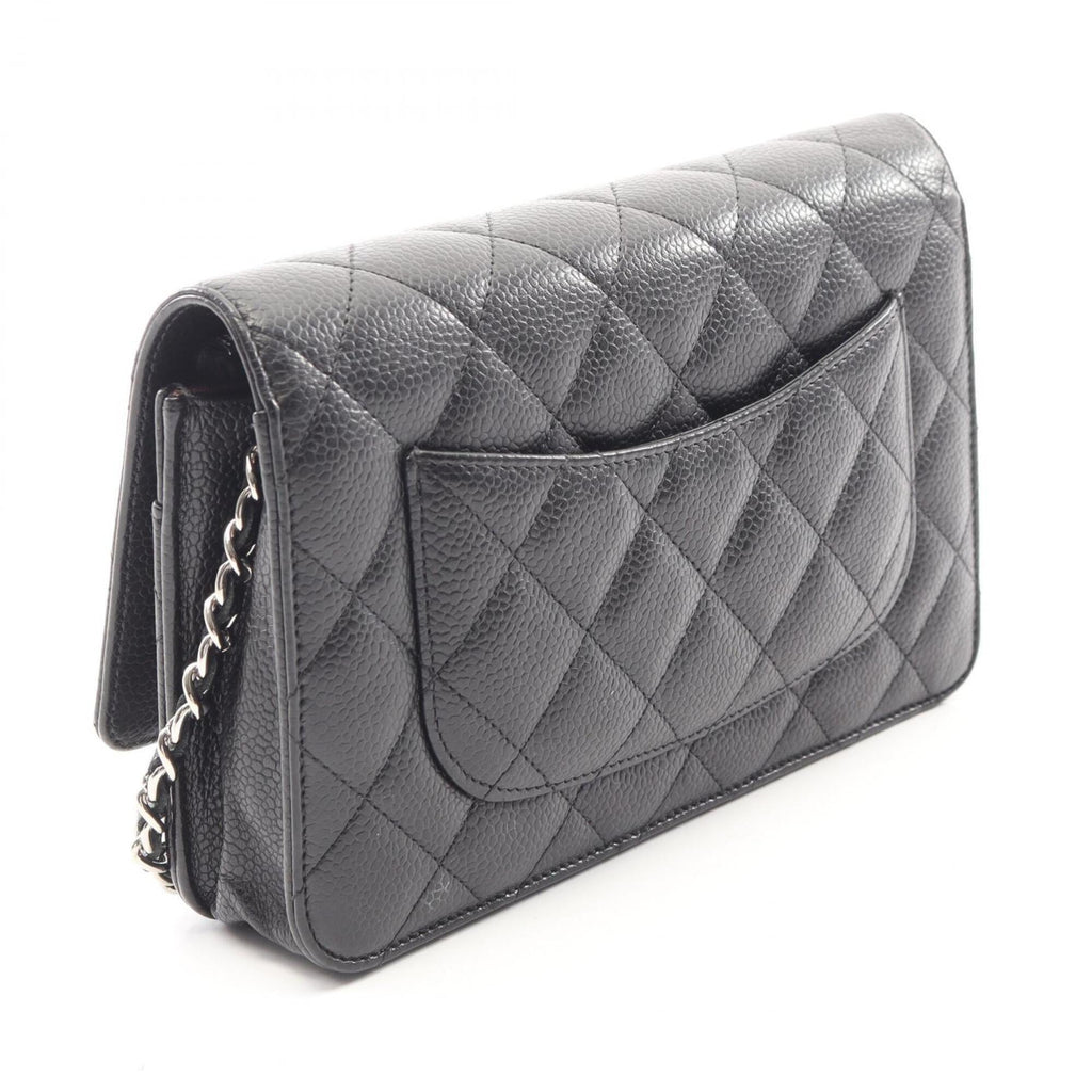 Chanel Black Grained Calfskin Handbag Shoulder Bag