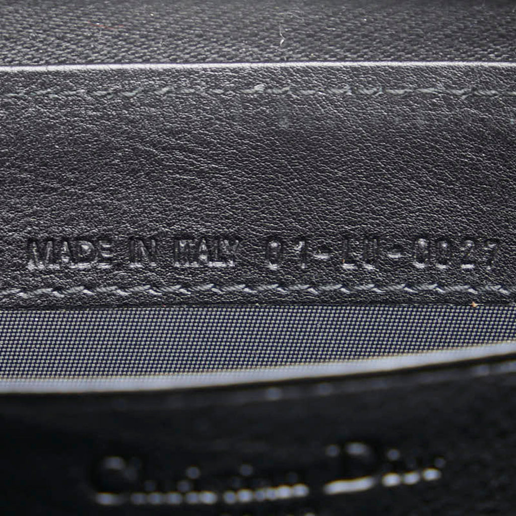 Christian Dior Black Leather Long Wallet (Bi-Fold) (Pre-Owned)