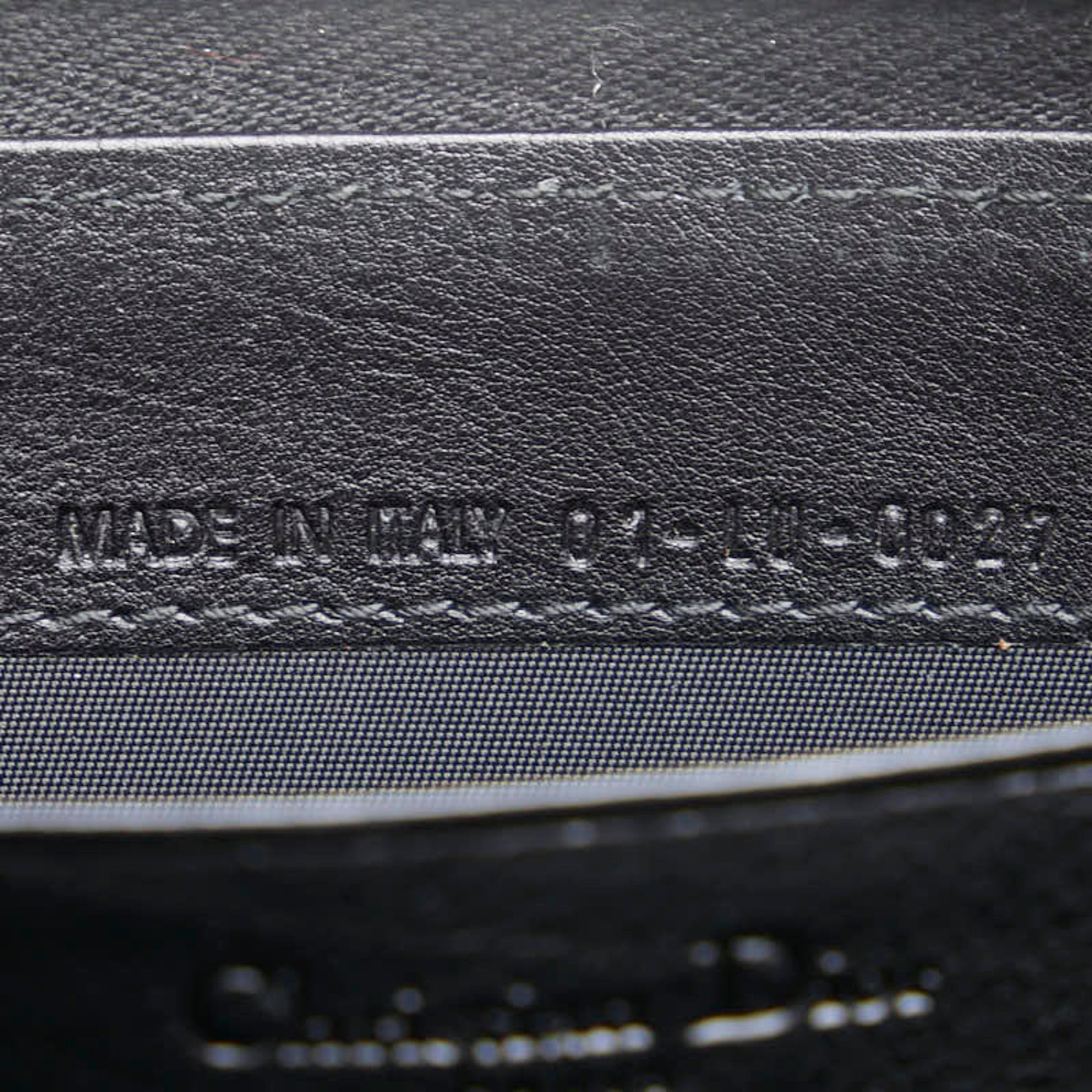 Christian Dior Black Leather Long Wallet (Bi-Fold) (Pre-Owned)