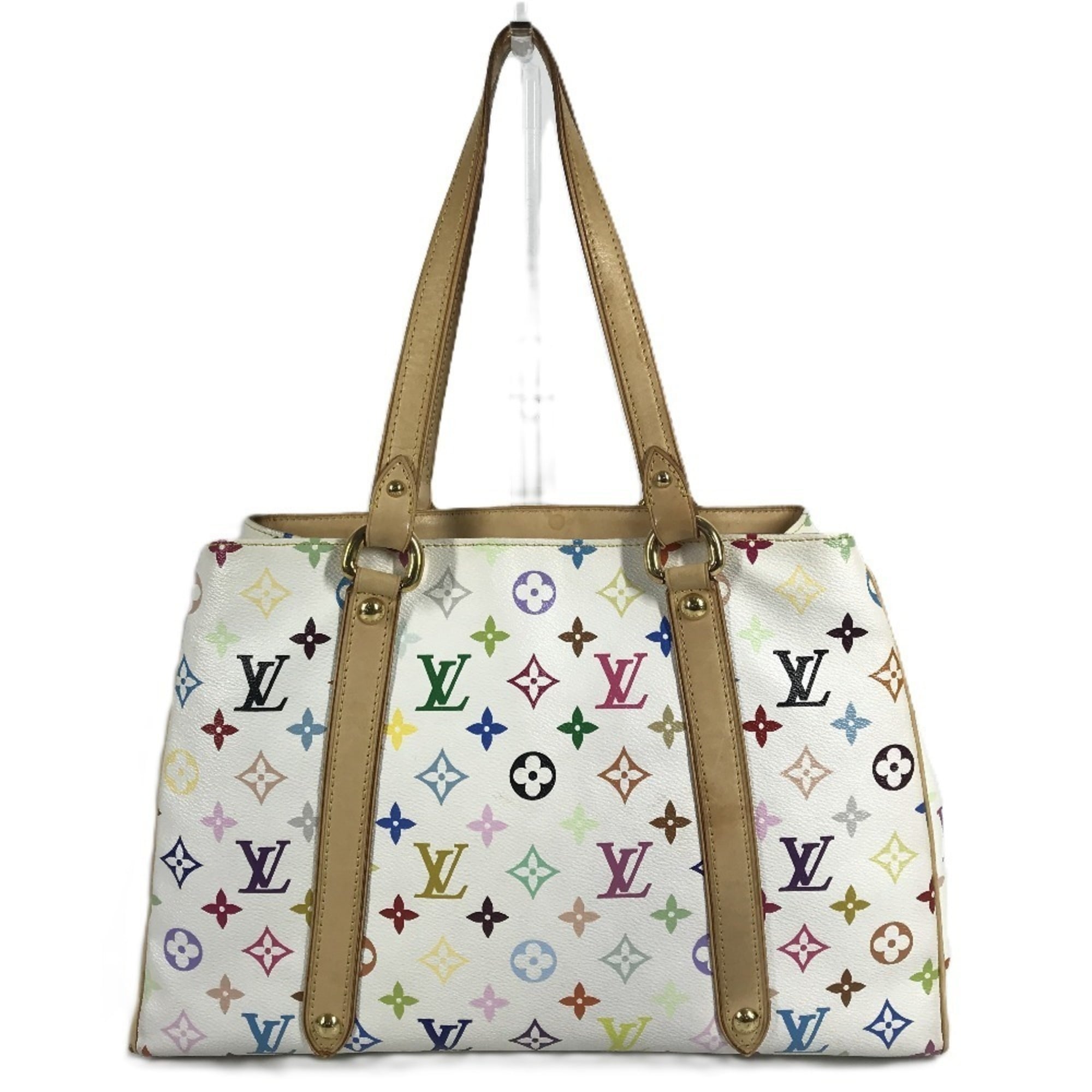 Louis Vuitton Blanc White Monogram Multicolore Shoulder Bag Tote Bag