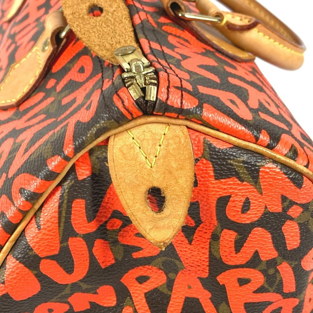 Louis Vuitton Monogram Graffiti Lv Orange Orange Monogram Graffiti Boston Bag Handbag