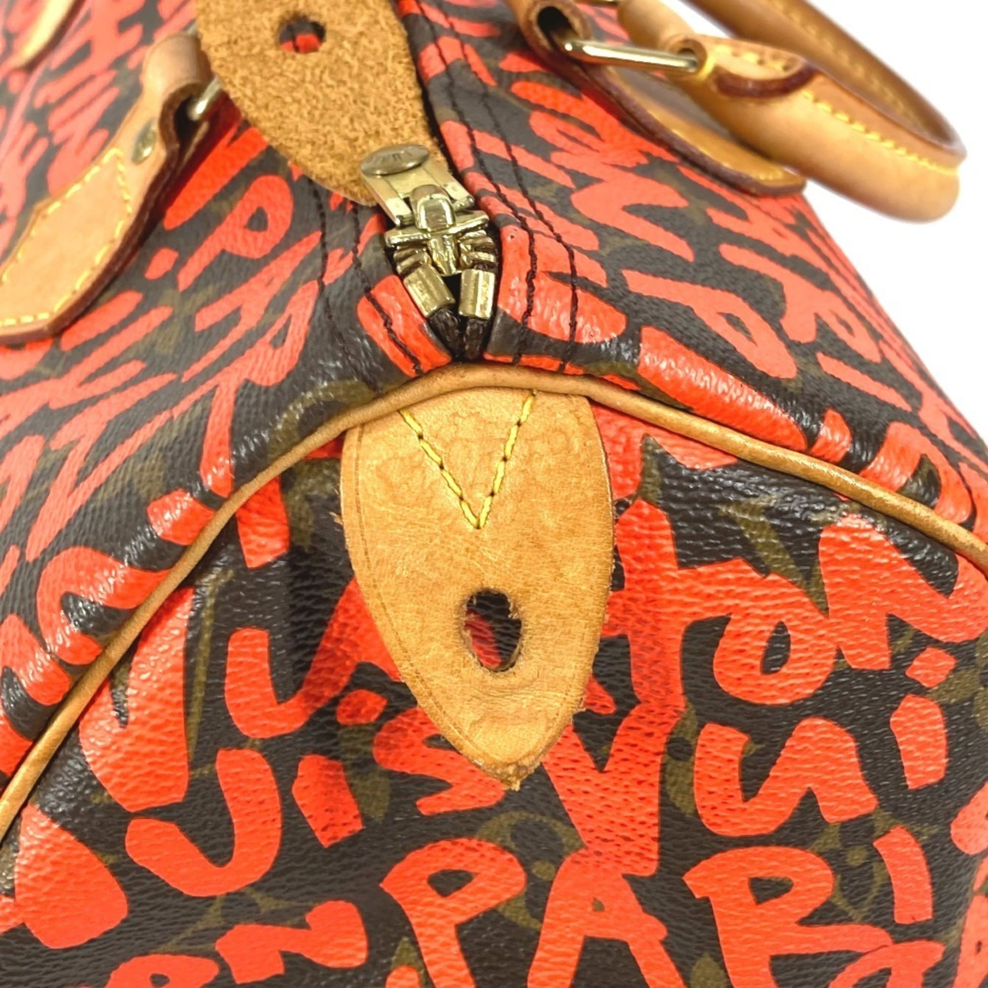 Louis Vuitton Monogram Graffiti Lv Orange Orange Monogram Graffiti Boston Bag Handbag
