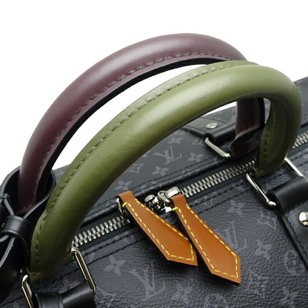 Louis Vuitton Collection Black Brown Green Monogram Eclipse Boston Bag