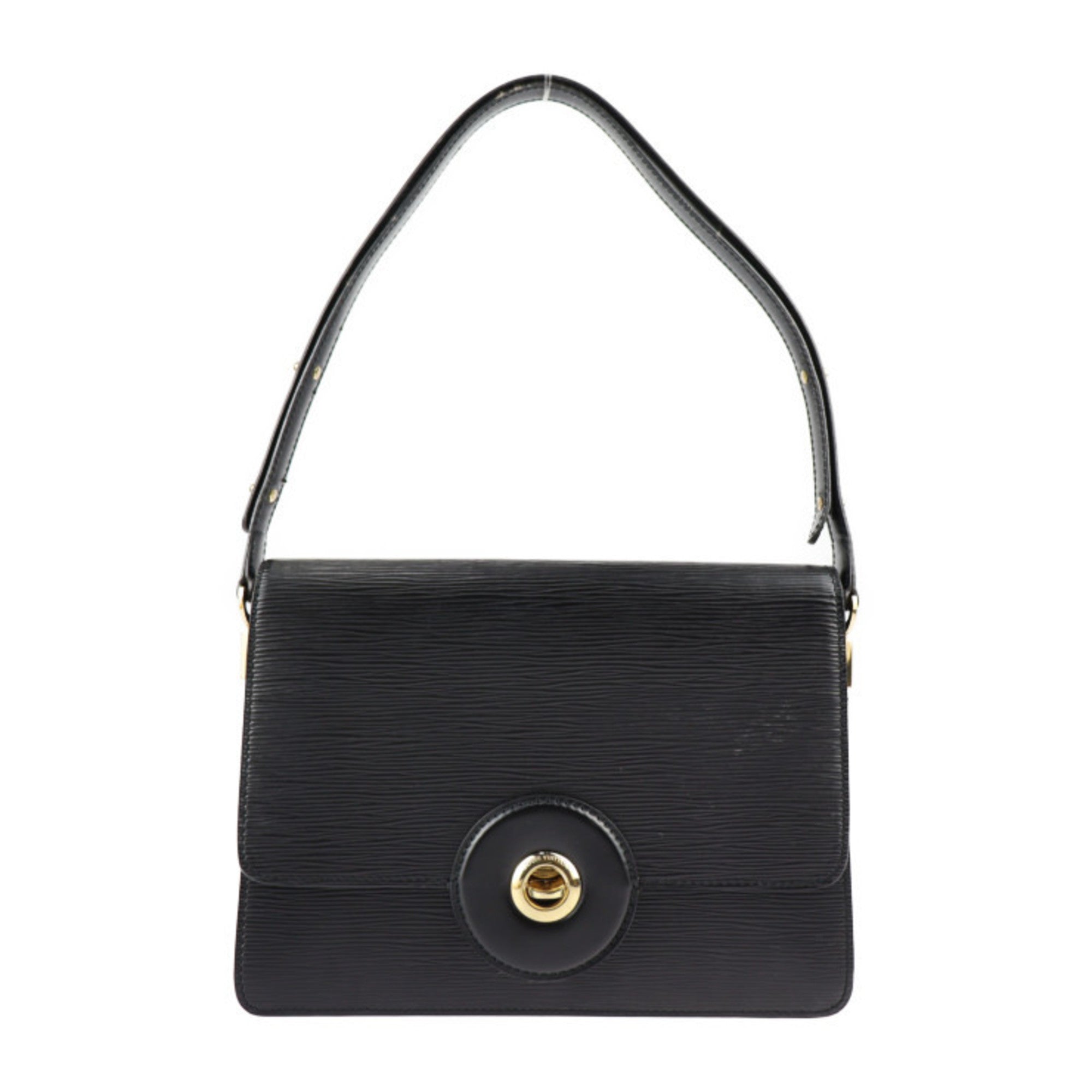 Louis Vuitton Black Epi Leather Handbag Shoulder Bag Tote Bag