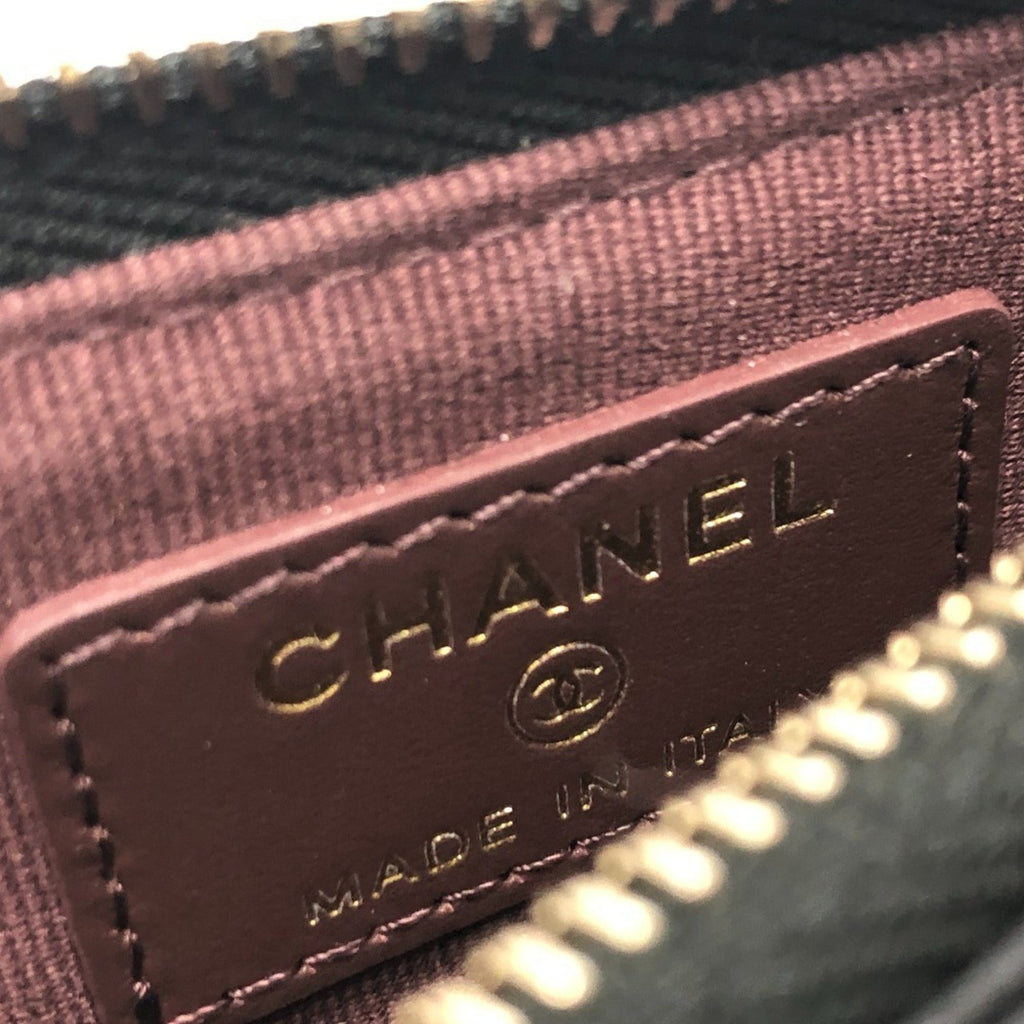 Chanel Black Grained Calfskin Coin Purse/Coin Case