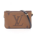 Louis Vuitton Beige Brown Coated Canvas Leather Handbag Pochette Shoulder Bag