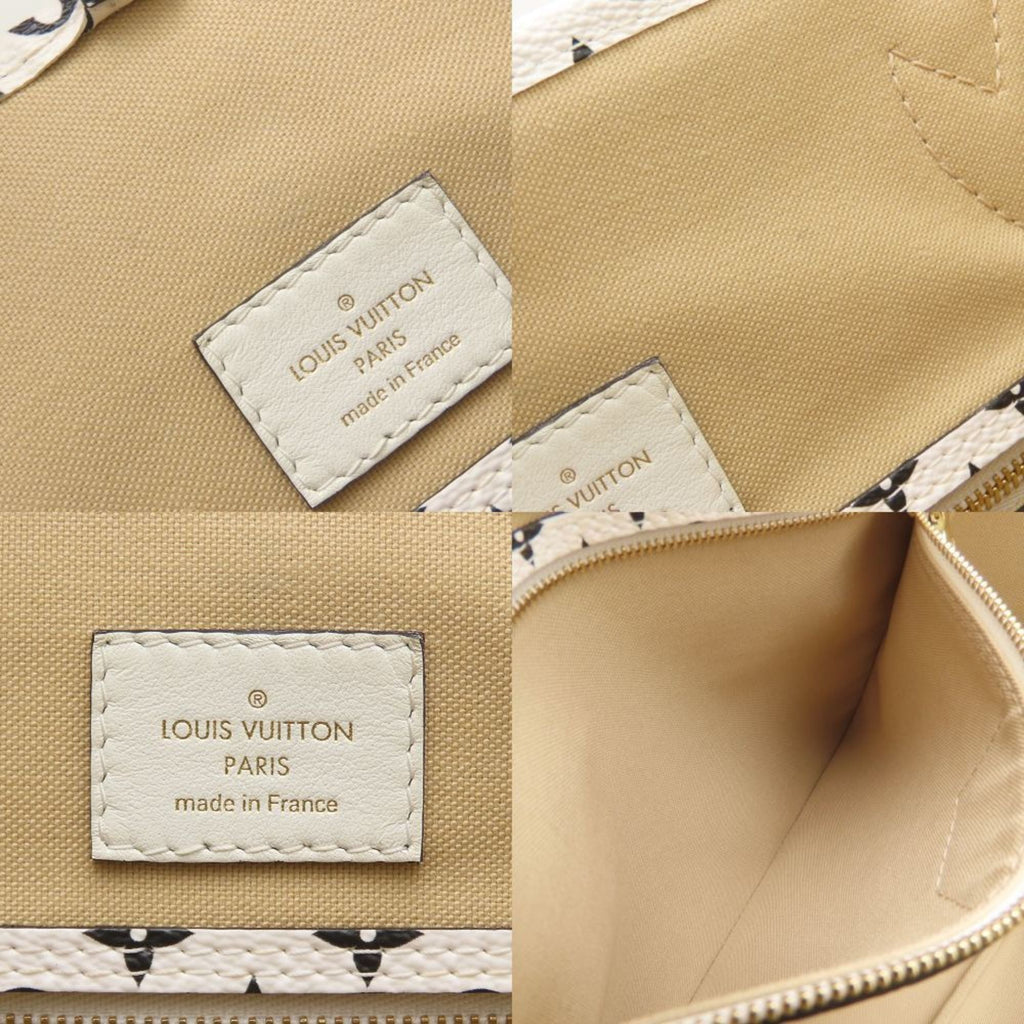 Louis Vuitton Beige Khaki Monogram Tote Bag