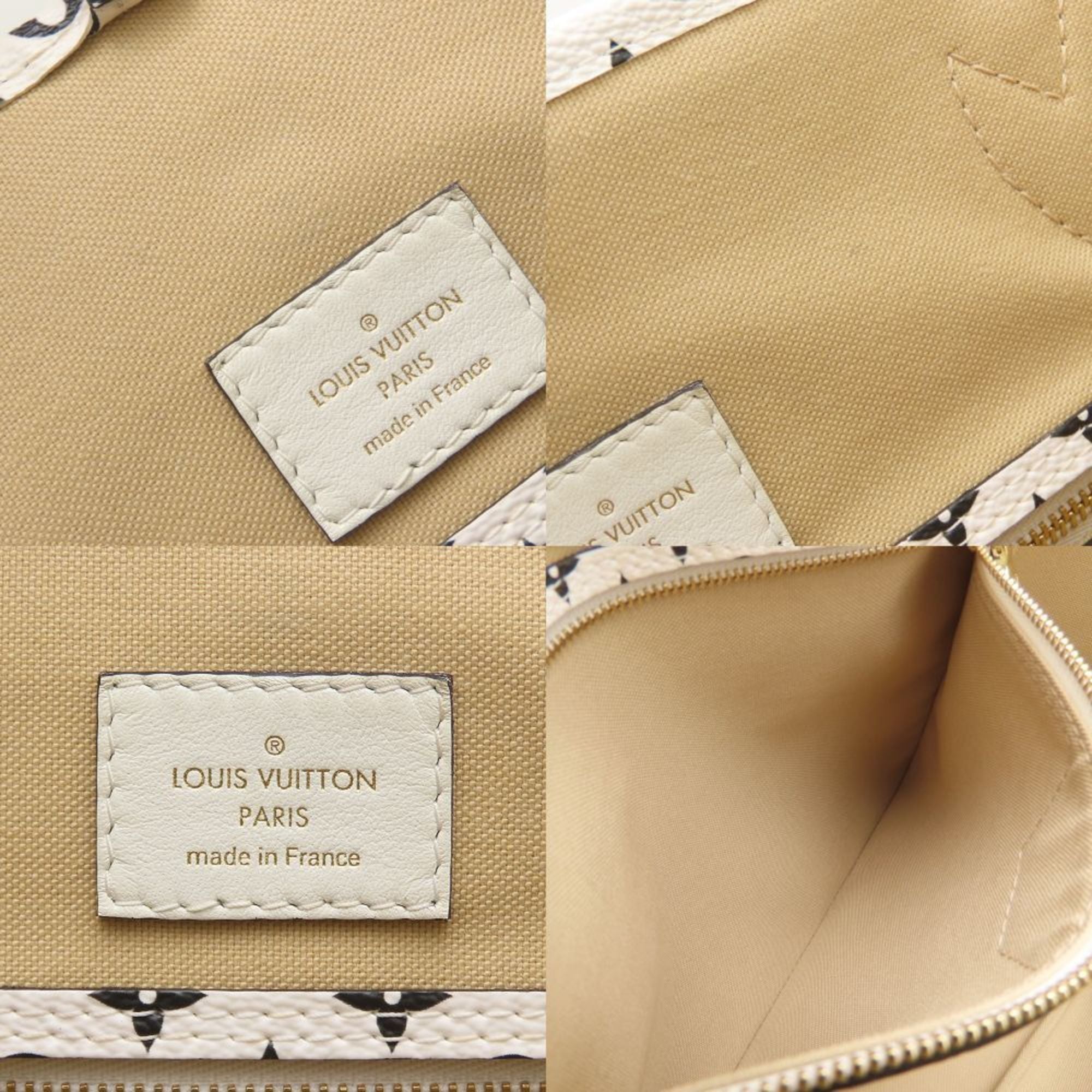 Louis Vuitton Beige Khaki Monogram Tote Bag