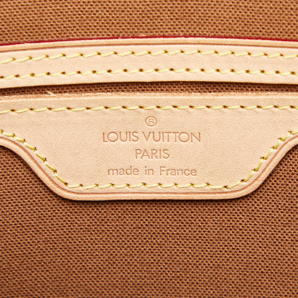 Louis Vuitton Brown Pvc Leather Shoulder Bag Tote Bag
