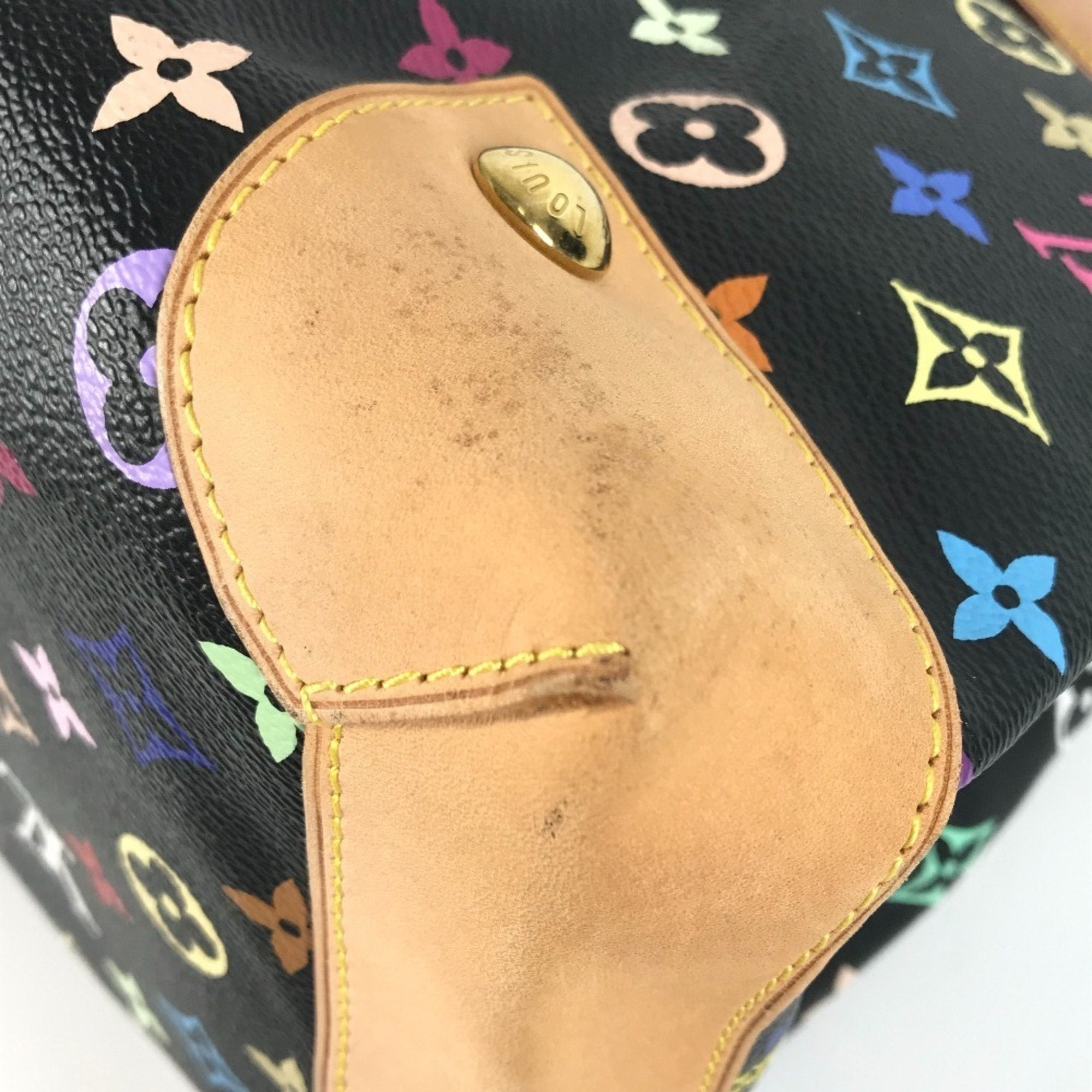 Louis Vuitton Black Multi-Color Noir Monogram Multicolore Canvas Shoulder Bag Tote Bag