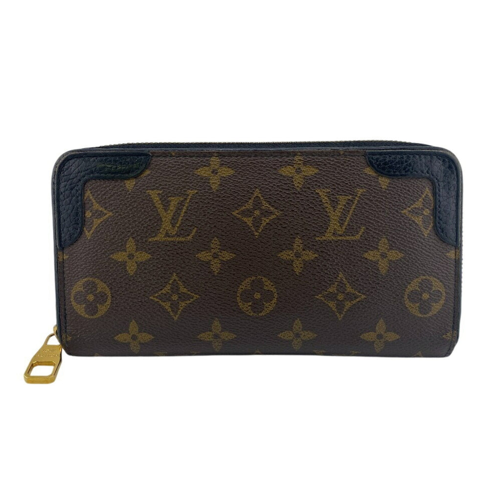 Louis Vuitton Monogram Black Brown Monogram Monogram Long Wallet