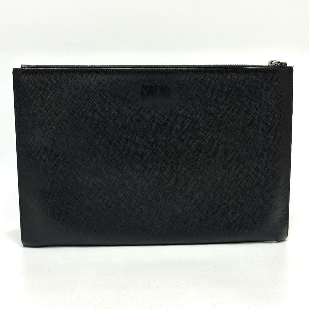 Prada Black Leather Clutch Bag