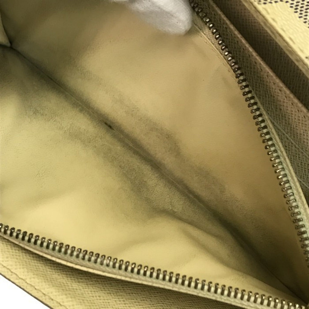 Louis Vuitton White Damier Azur Long Wallet (Tri-Fold)