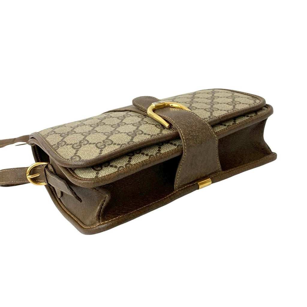 Gucci Brown Leather Pvc Pochette Shoulder Bag (Pre-Owned)