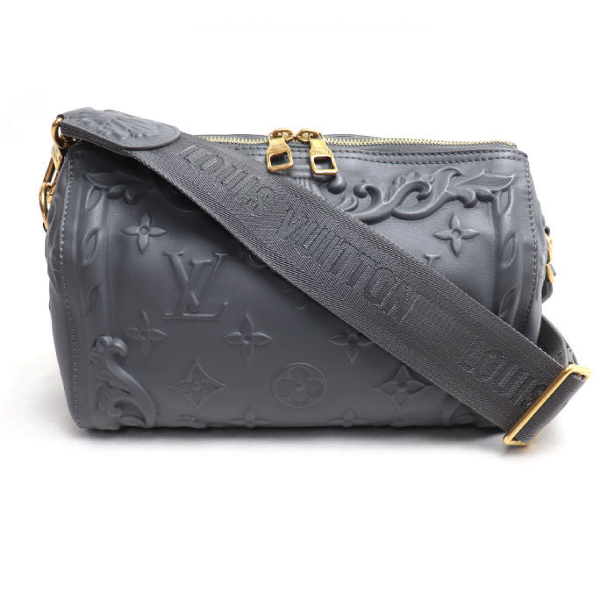 Louis Vuitton Gray Leather Shoulder Bag