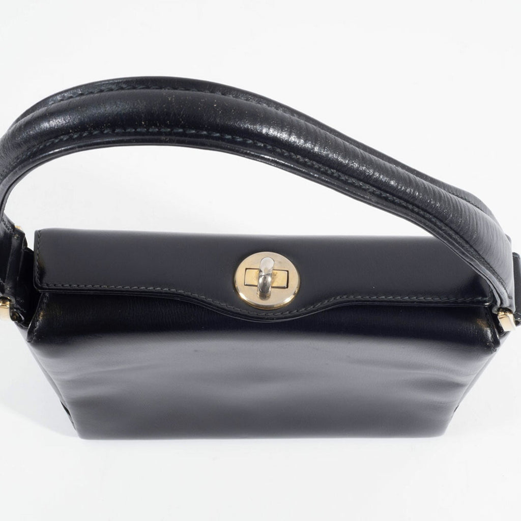 Gucci Black Leather Handbag Shoulder Bag (Pre-Owned)