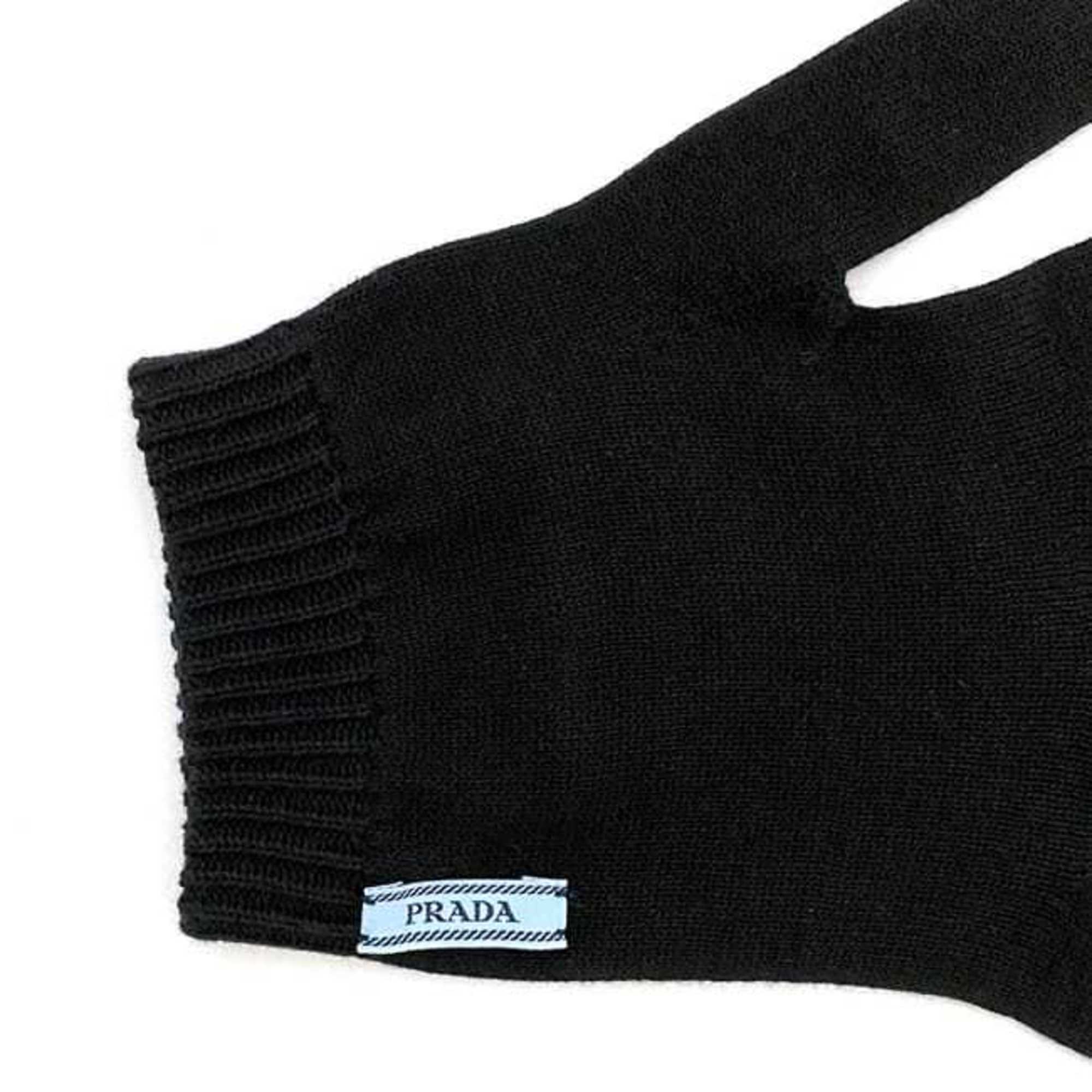 Prada Black Nero Warm Gloves