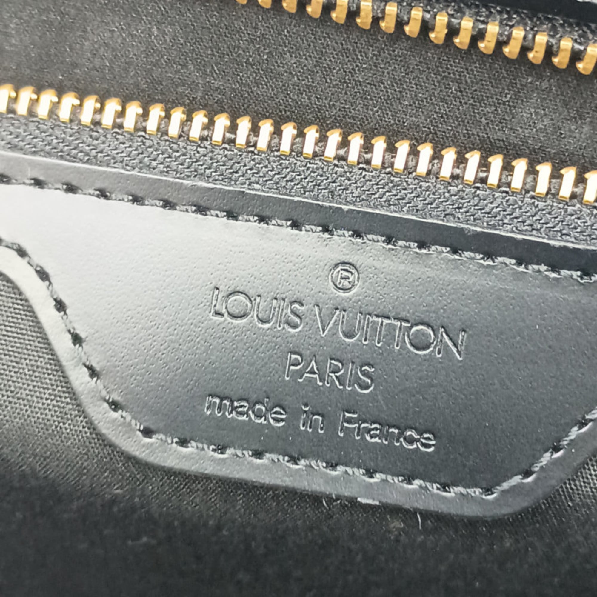 Louis Vuitton Black Epi Leather Handbag Shoulder Bag Tote Bag