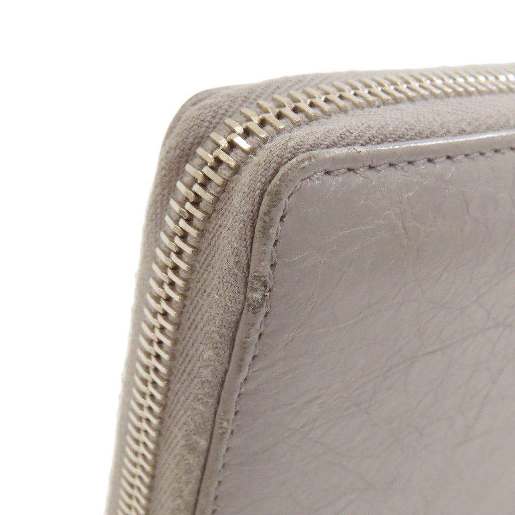Balenciaga Gray Leather Long Wallet (Bi-Fold)