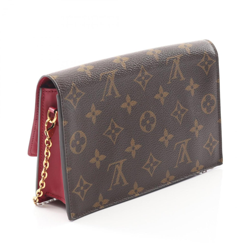 Louis Vuitton Brown Fuchsia Pink Pvc Monogram Coated Canvas Leather Shoulder Bag