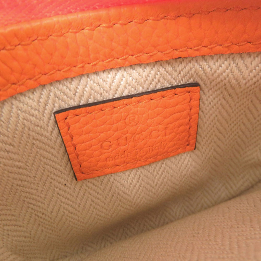 Gucci Orange Leather Shoulder Bag (Pre-Owned)
