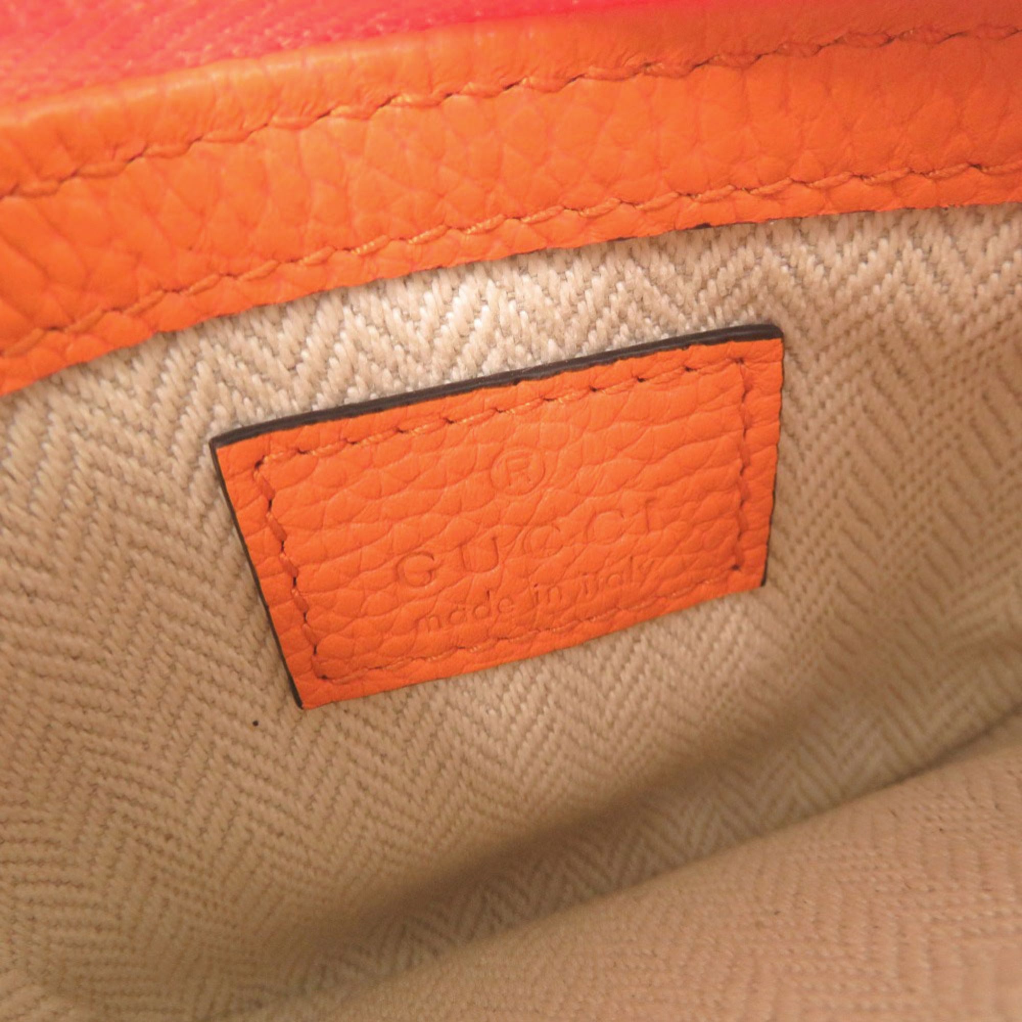 Gucci Orange Leather Shoulder Bag (Pre-Owned)