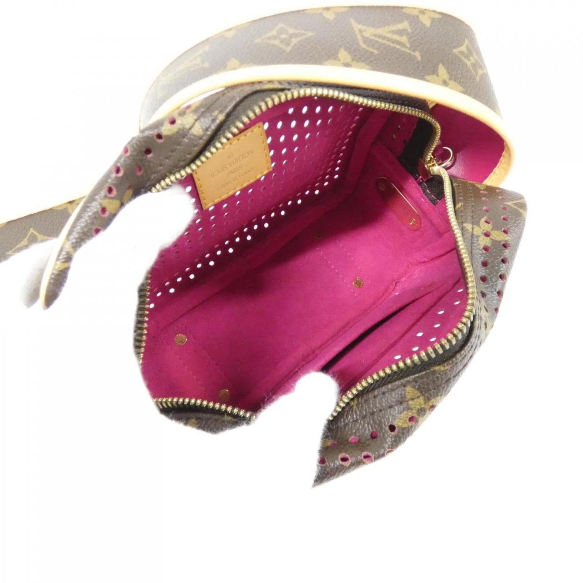 Louis Vuitton Fuchsia Marron Coated Canvas Shoulder Bag